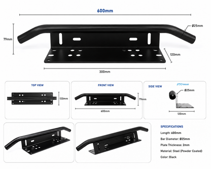 CellionX 600 Universal Number Plate Light Bar Bracket